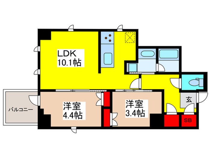 S-RESIDENCE日本橋馬喰町Aereの物件間取画像