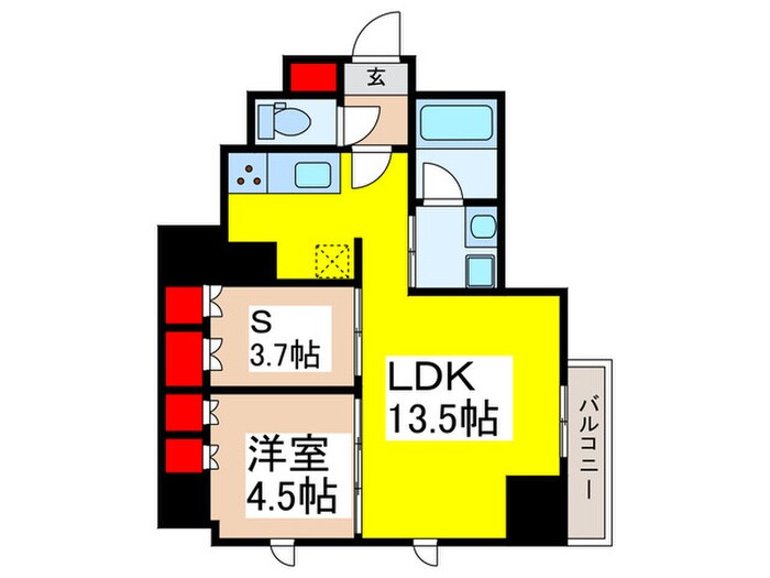 S-RESIDENCE日本橋馬喰町Aereの物件間取画像