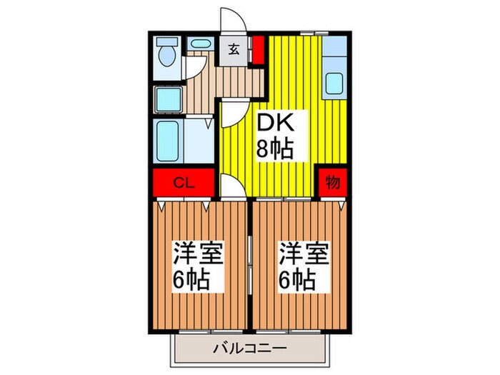 エスタンシア三室の物件間取画像