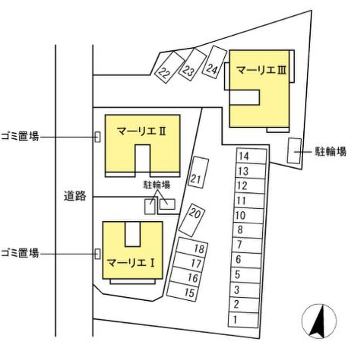 マーリエⅢの物件外観写真