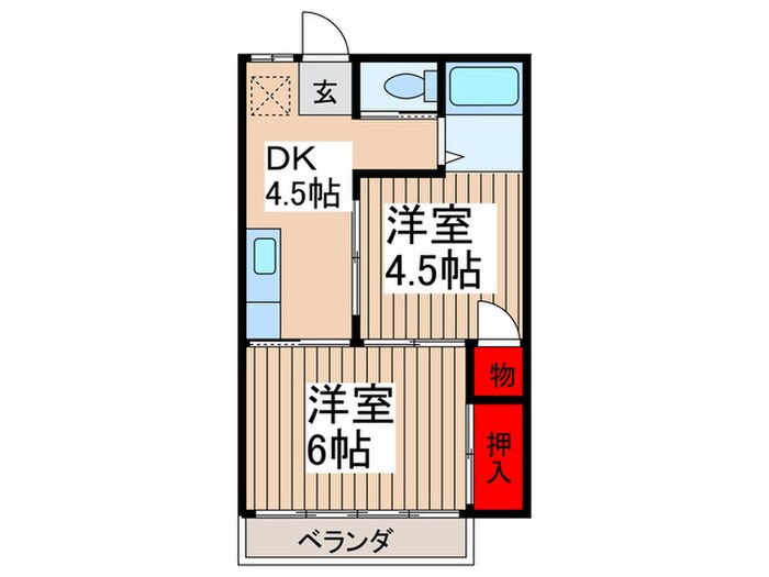サンハウスＡの物件間取画像