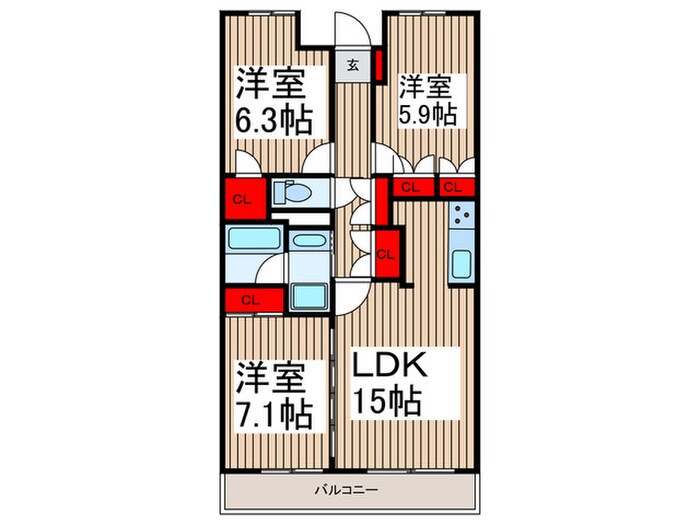 UURコート志木の物件間取画像