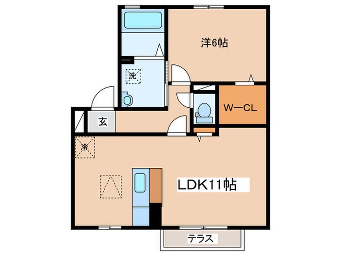 エスペランサＡの物件間取画像