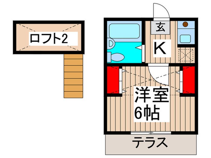 ｼﾃｨﾊﾟﾚｽ上尾5(1号室-13号室)の物件間取画像