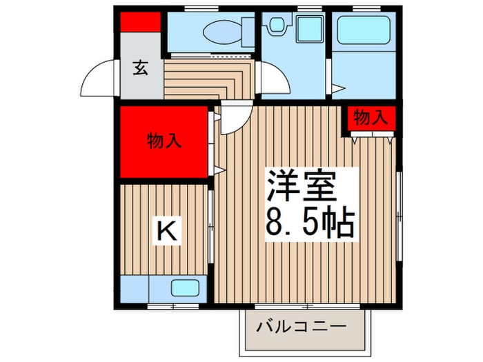 パ－クハイツの物件間取画像