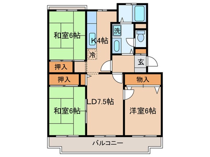 エントピアひばりヶ丘の物件間取画像