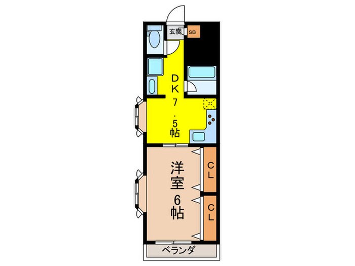 ヴェルデ目黒(101)の物件間取画像