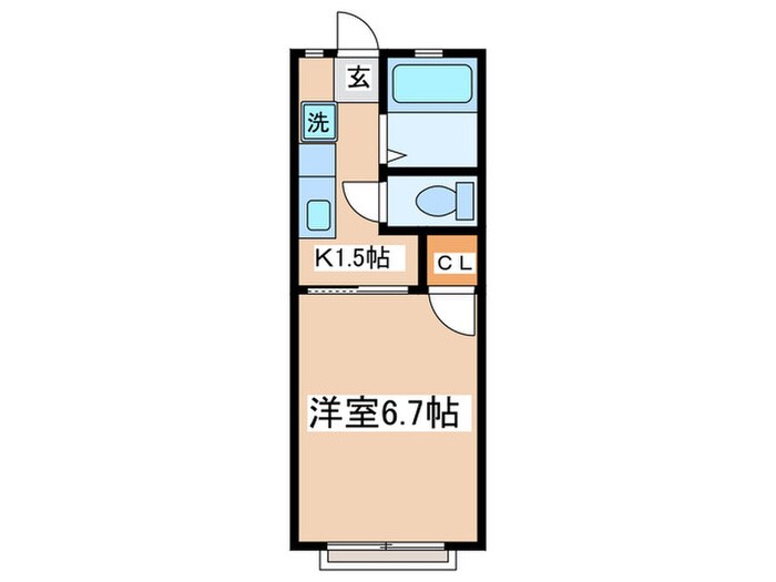 ハイツ中宿ＮＯ６の物件間取画像