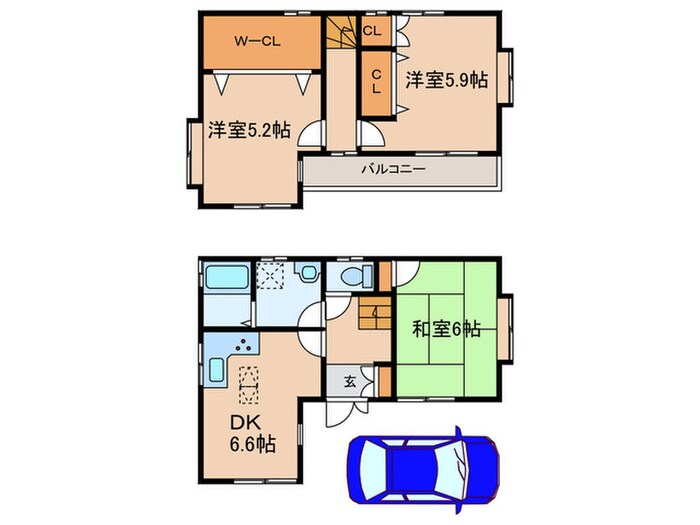 住吉町1丁目戸建の物件間取画像