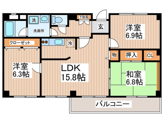 メゾン・ドゥ・エ－ルの物件間取画像