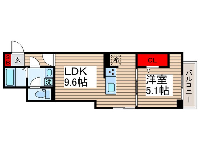 グラナーデ扇ⅠCの物件間取画像