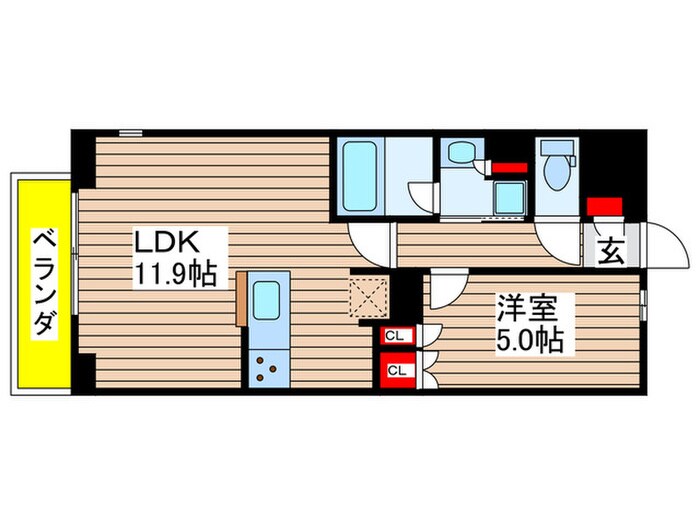 ミレーネ稲毛海岸の物件間取画像