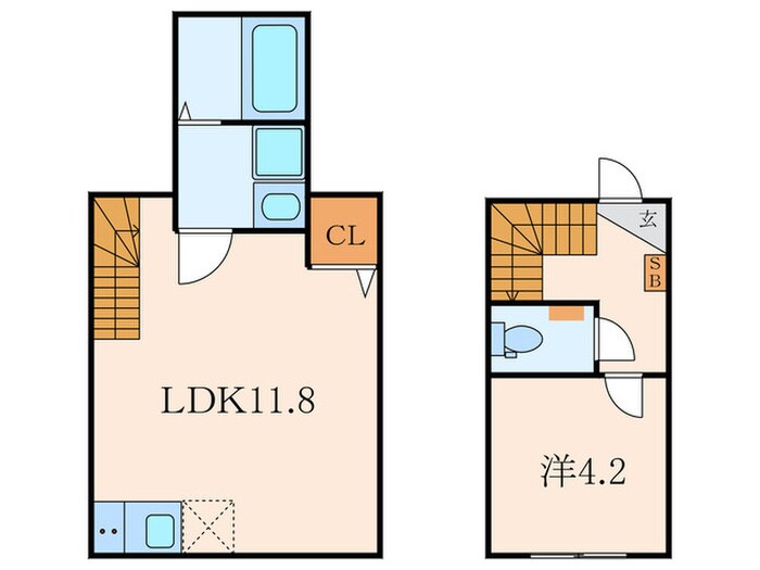 ルクレ三田の物件間取画像