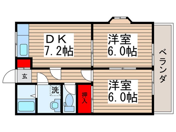 ハイツ金谷の物件間取画像