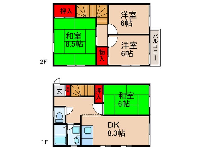 テラスサカエの物件間取画像