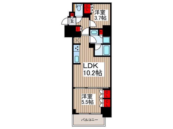 クレストコート押上NORTHの物件間取画像