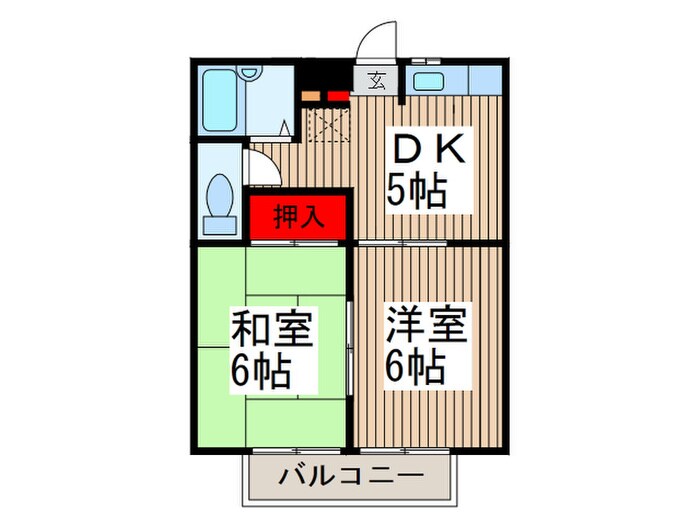 グリ－ンプラザ入間Ｂの物件間取画像