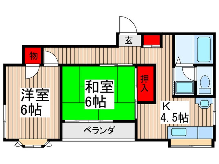 フル－レ和光の物件間取画像