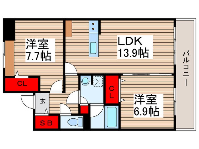 ロイヤルパークスシーサー南千住の物件間取画像