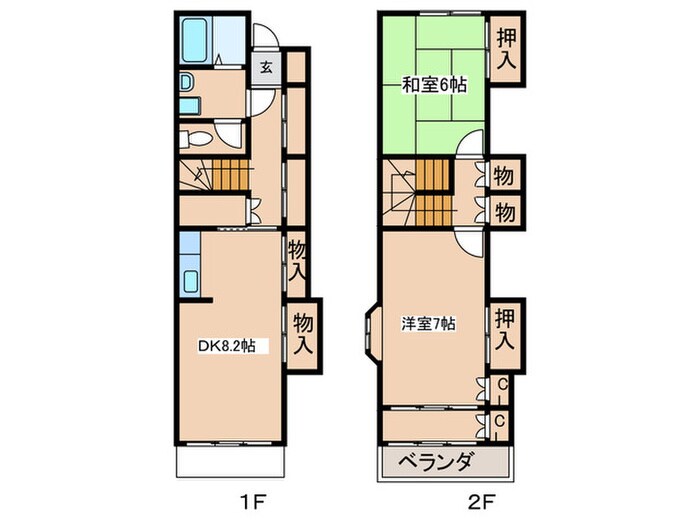 エンゼルハイム沼目の物件間取画像