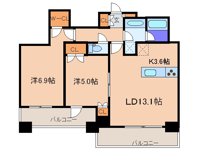 ＭＦＰＲ目黒タワーの物件間取画像