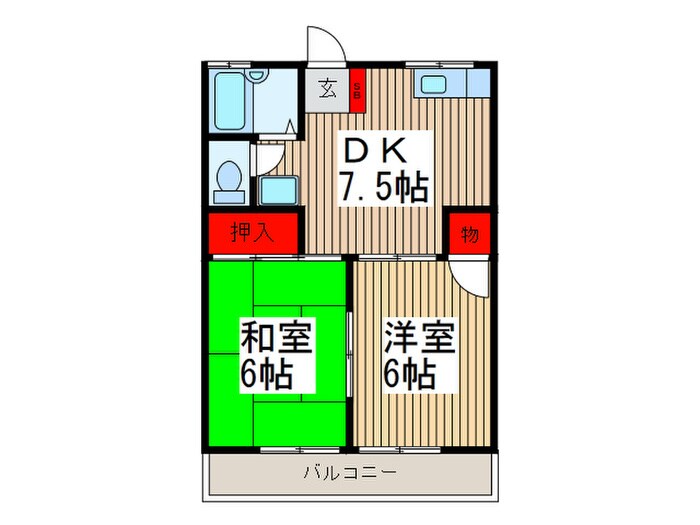 サンフラワーハイツの物件間取画像