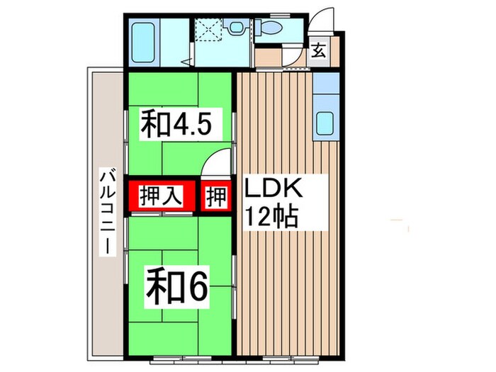 スリーコーポフカイの物件間取画像