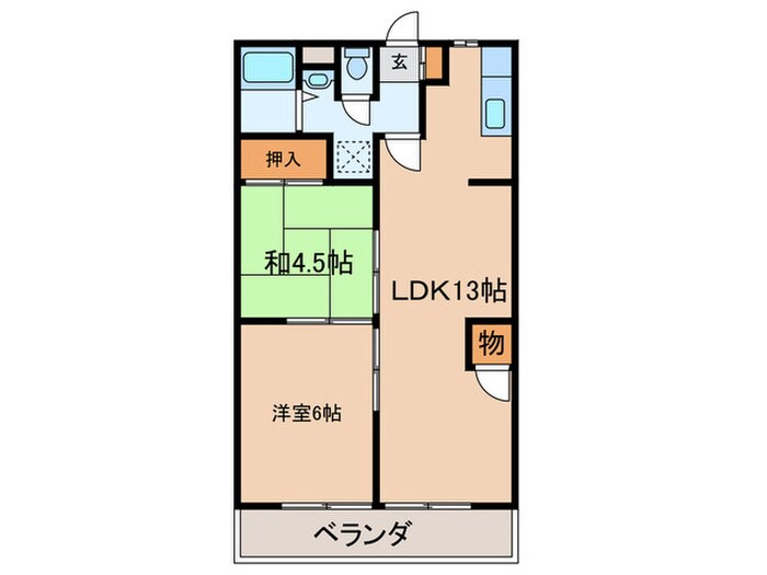 ピ－スパルマンションの物件間取画像