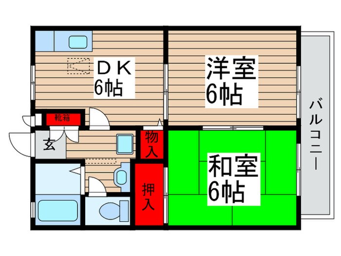 フローラムツミの物件間取画像