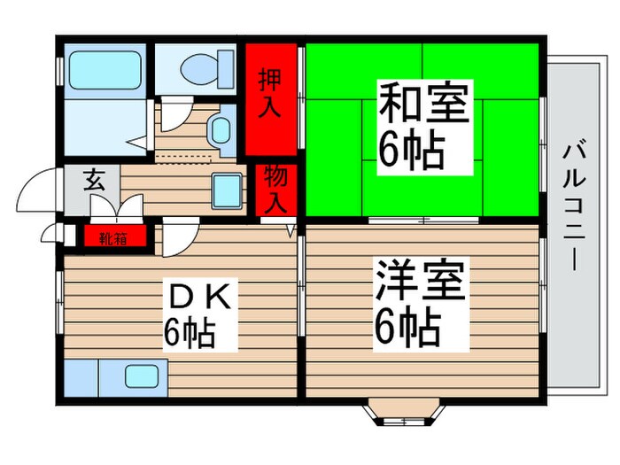 フローラムツミの物件間取画像