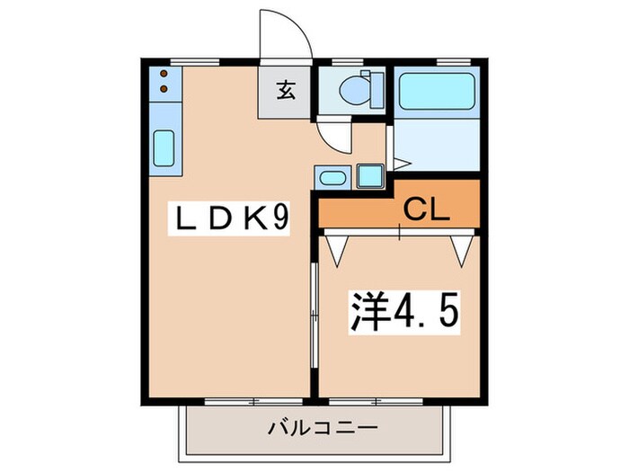 ツインピ－クスハイツＡ棟の物件間取画像