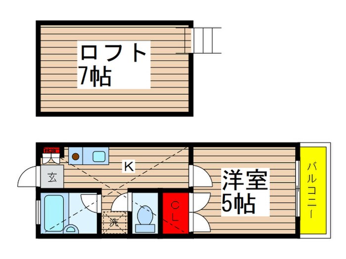 コスモハイツ西新小岩の物件間取画像