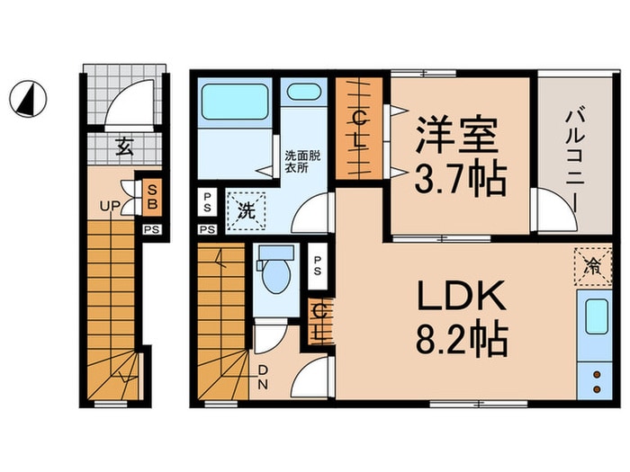 リーブルファイン新小岩の物件間取画像