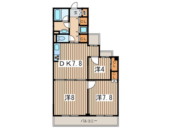 ロイヤルパ－ク多摩川の物件間取画像