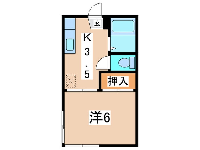 常楽ハイツ１号棟の物件間取画像