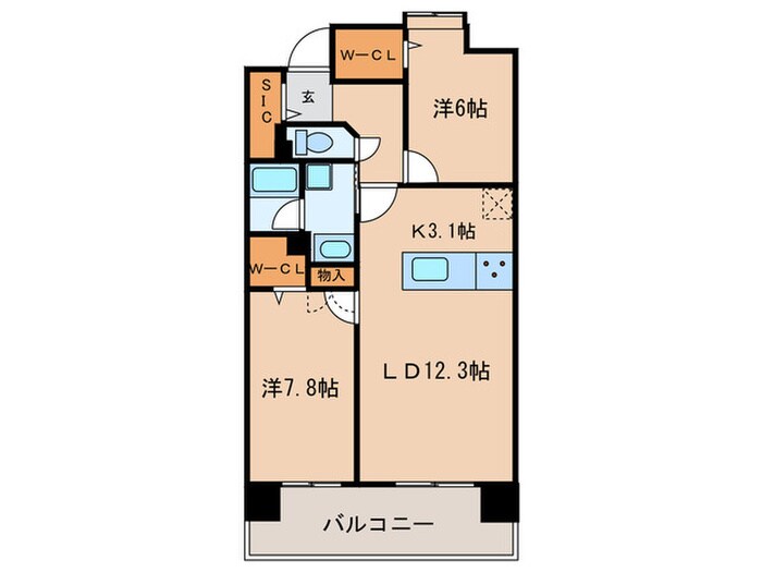 ロイヤルパークス新田の物件間取画像