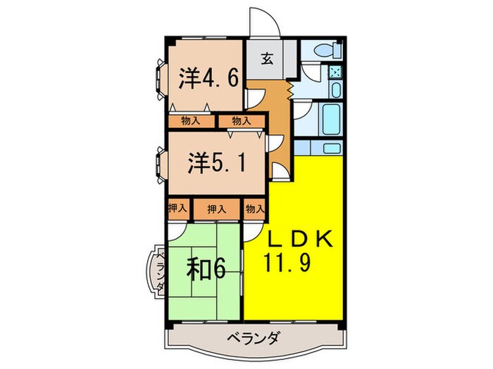 ガーデンパレスⅡの物件間取画像