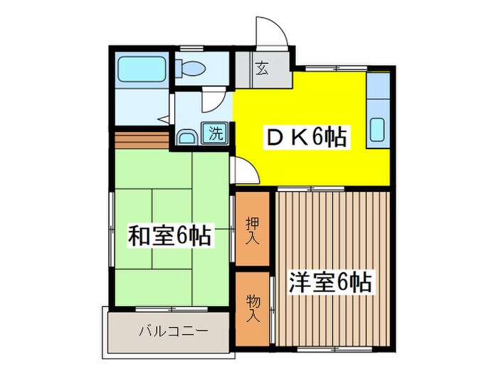 第２モトキハイツの物件間取画像