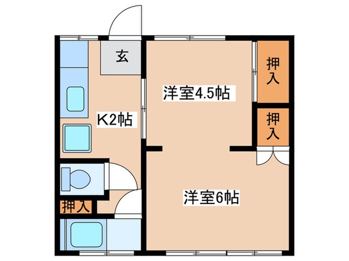 下北沢アサカ三陽マンションの物件間取画像