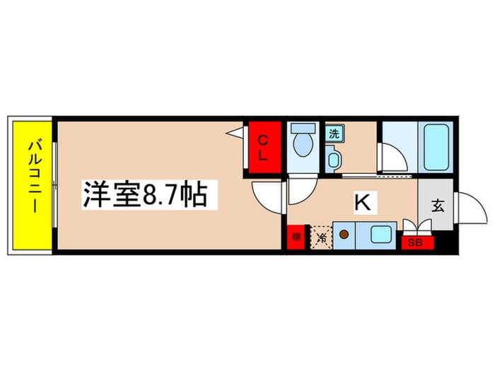 スタ－ダスト晴貞(1－4号室)の物件間取画像