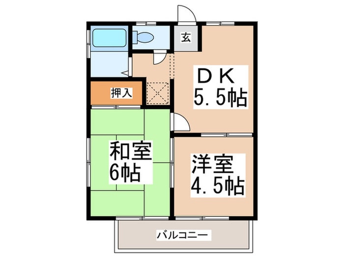 安西ハイツの物件間取画像