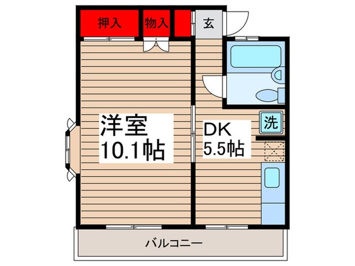 ＦＫハイムの物件間取画像