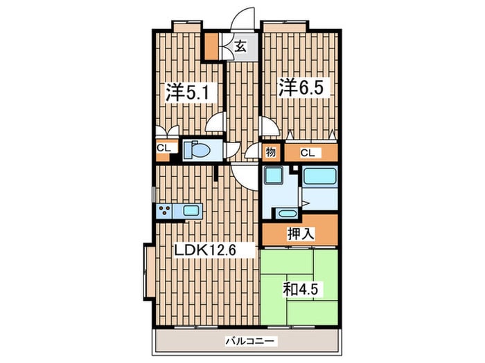 アルカサール東戸塚の物件間取画像