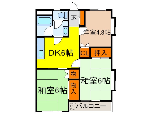 ニュ－ライフ学園の物件間取画像