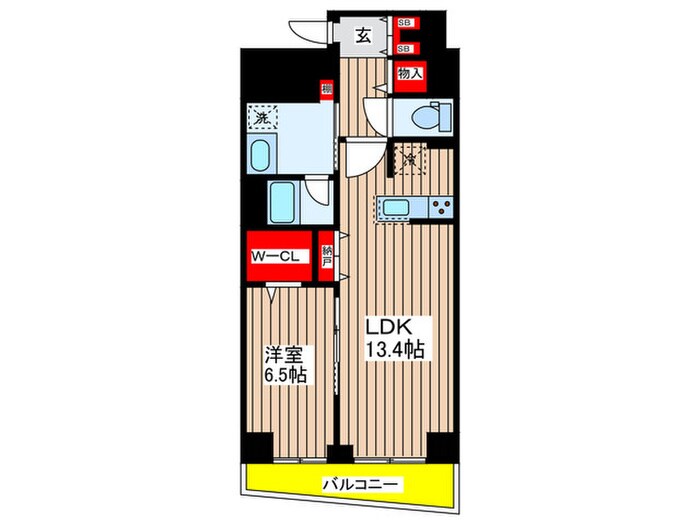 ラグゼナ平井サウスの物件間取画像