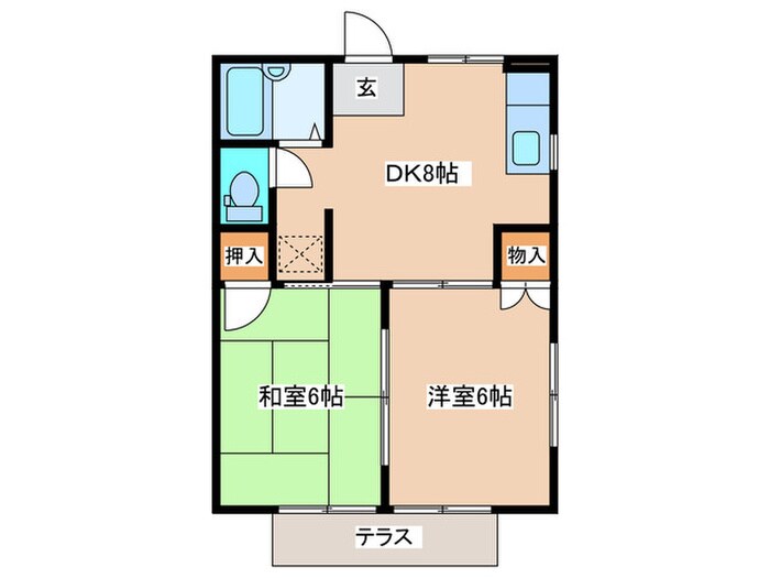 大川ハイツの物件間取画像