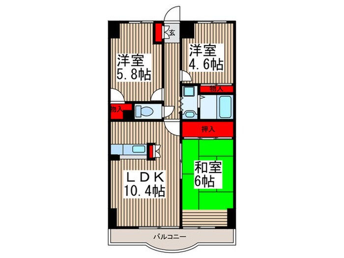 ルミエール３番館の物件間取画像