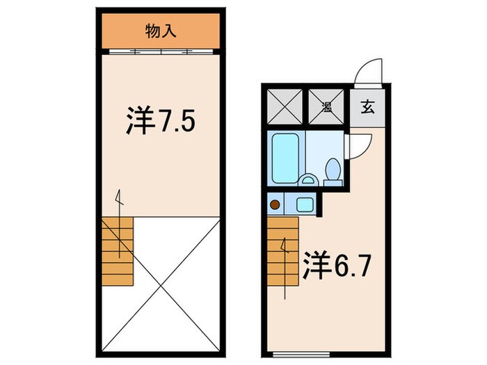 グリ－ンハウスＮｏ．８の物件間取画像