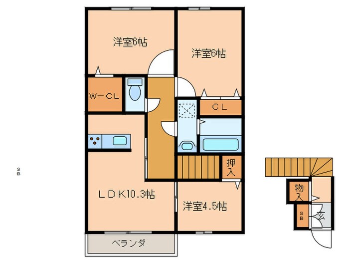 Garden House　A棟の物件間取画像