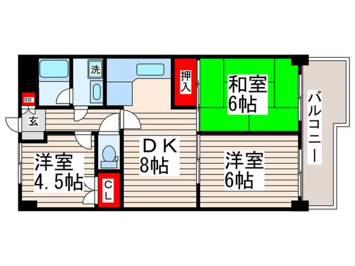 ピア・コ－シンⅡの物件間取画像